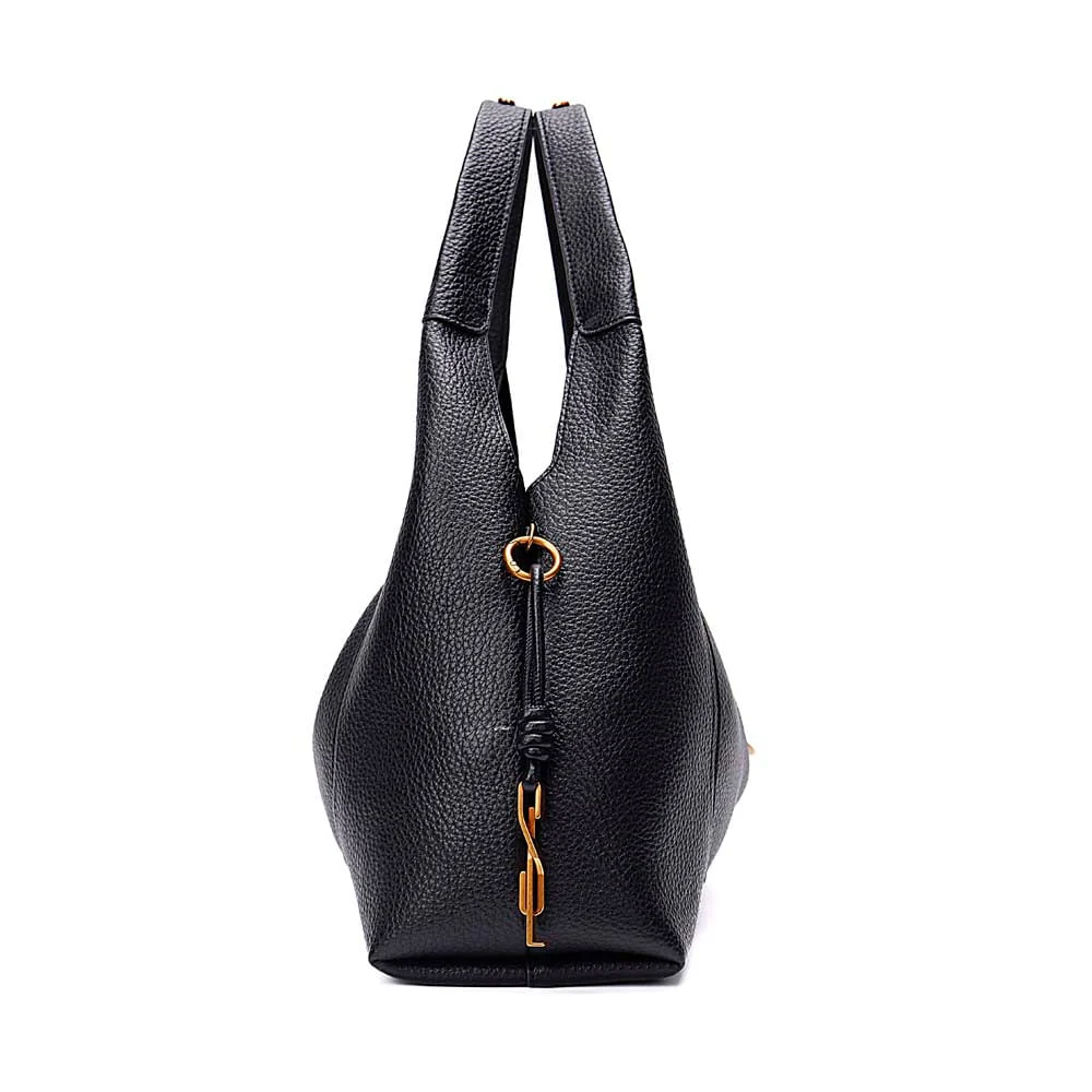 Bolsa Hobo Floater Preta Alça De Ombro - vista 3 de 6