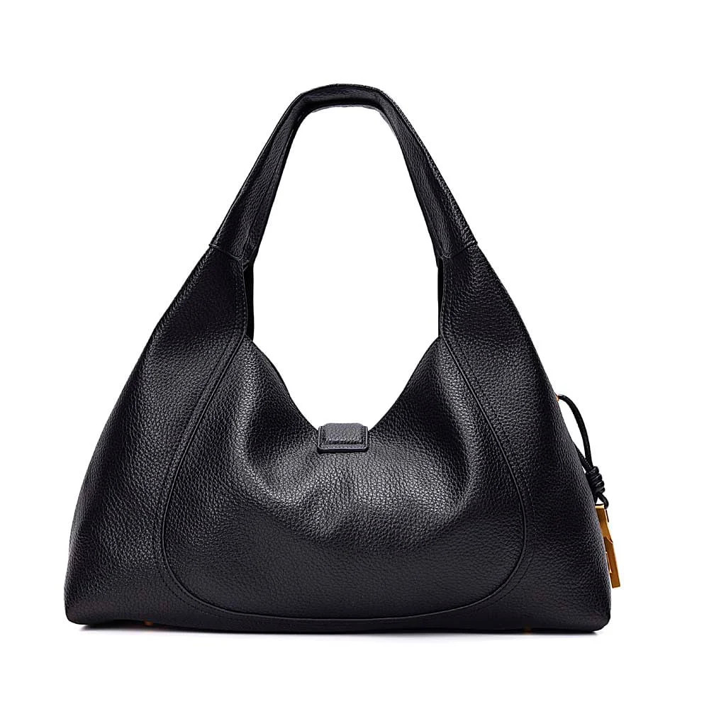 Bolsa Hobo Floater Preta Alça De Ombro - vista 4 de 6