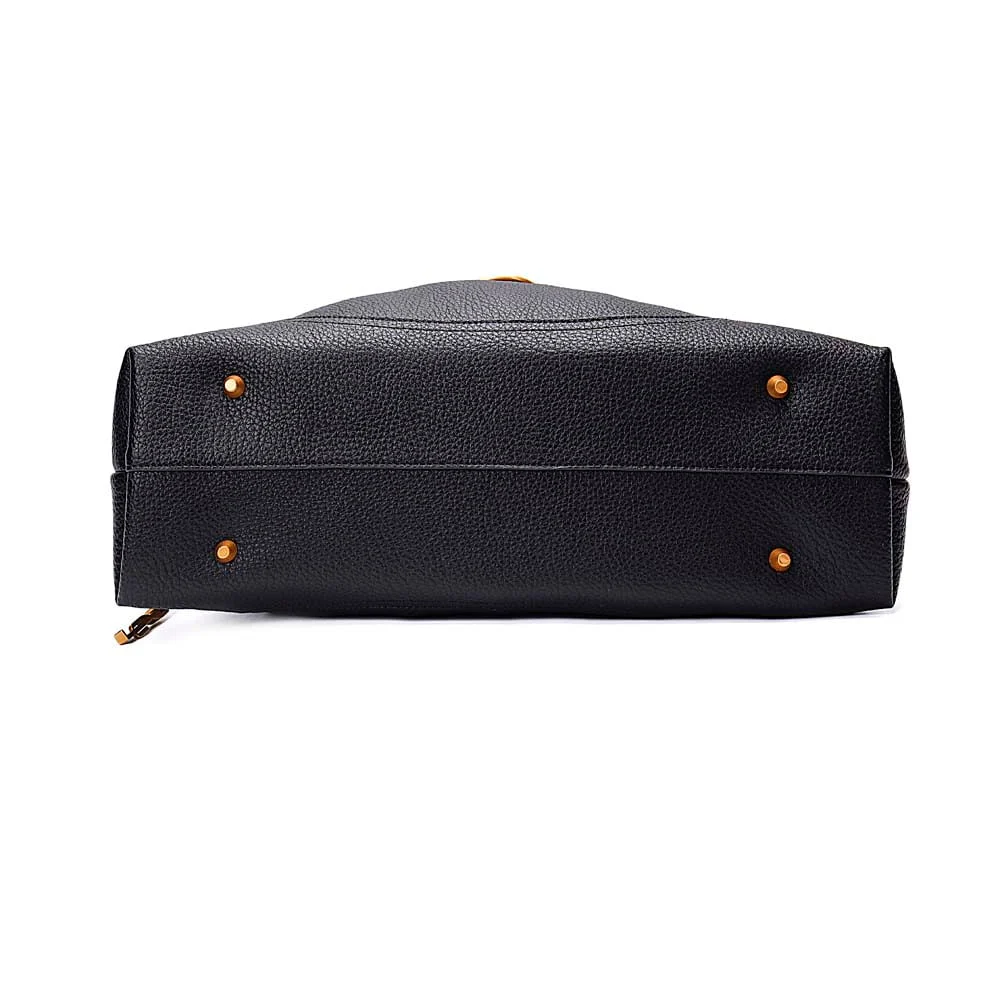 Bolsa Hobo Floater Preta Alça De Ombro - vista 5 de 6