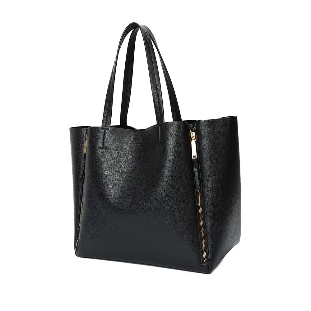 Bolsa Grande Floater Preta Alça De Ombro - vista 3 de 7