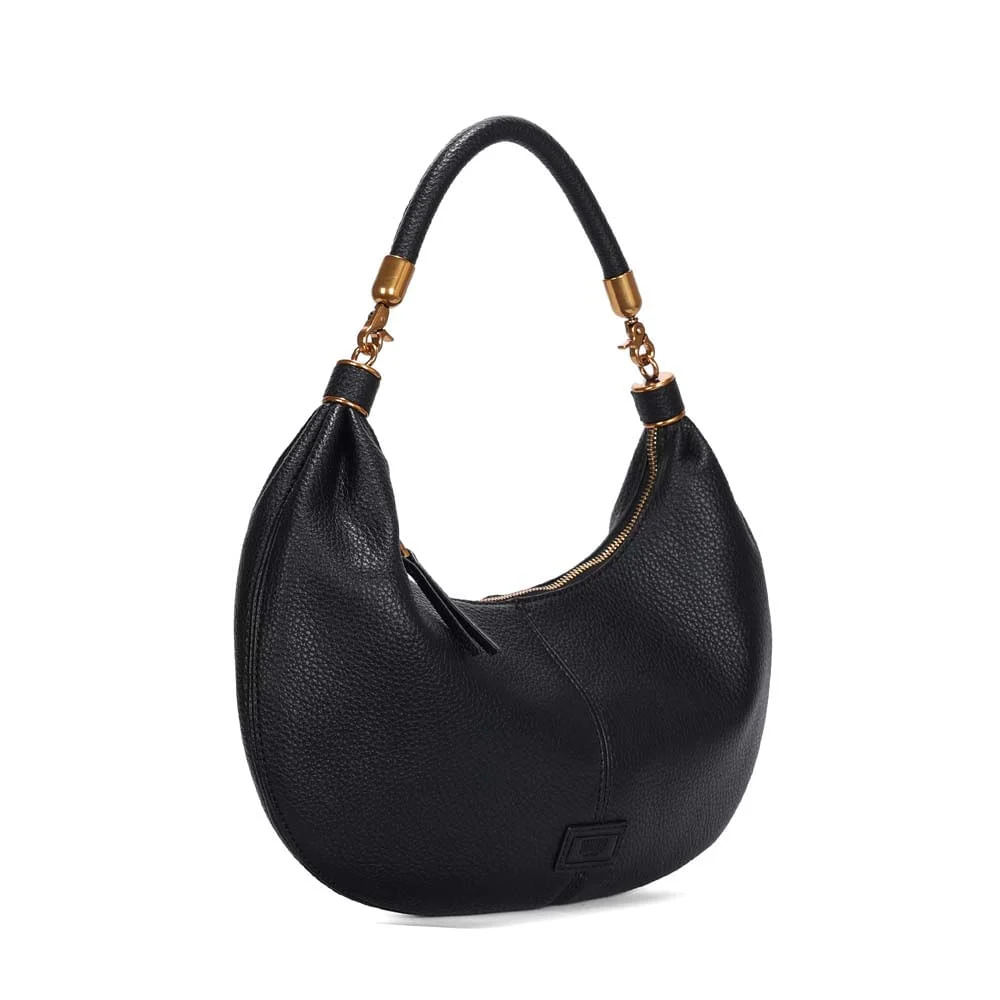 Bolsa Meia Lua Floater Preta Alça De Ombro - vista 2 de 3