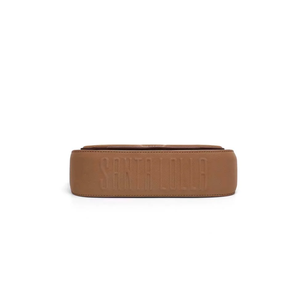 Bolsa Baguete Média Nobuck Marrom Fog Alça De Ombro - vista 4 de 5