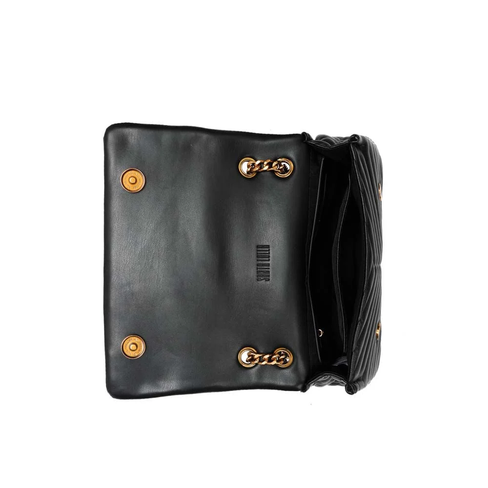 Bolsa Soft Preta Alça De Ombro Corrente - vista 7 de 7