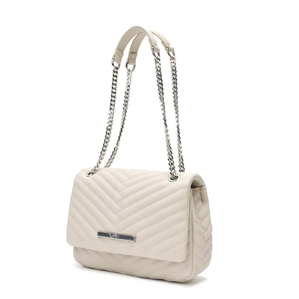 Bolsa Soft Creme Alça De Ombro Corrente - vista 3 de 7