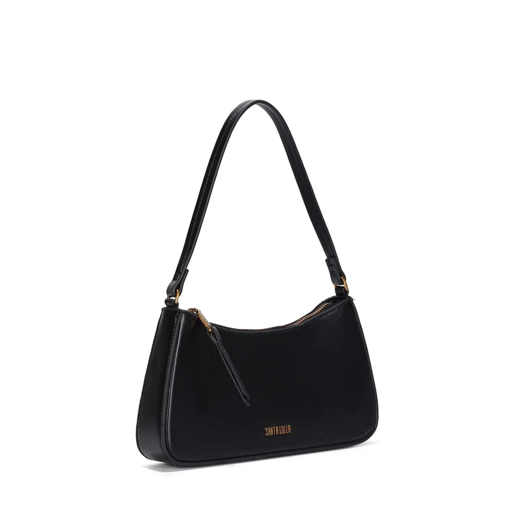 Bolsa Baguete Soft Preta Alça De Ombro - vista 2 de 3