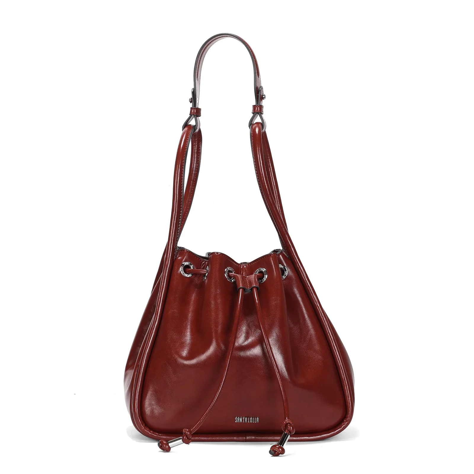 Bolsa Bucket Grande Rustico Marrom Terracota Alça De Ombro - vista 1 de 3