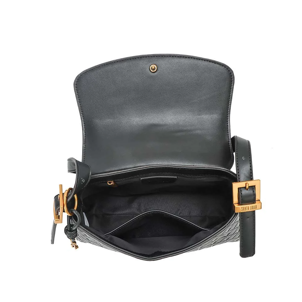 Bolsa Média Soft Cubos Preto Alça De Ombro - vista 7 de 7