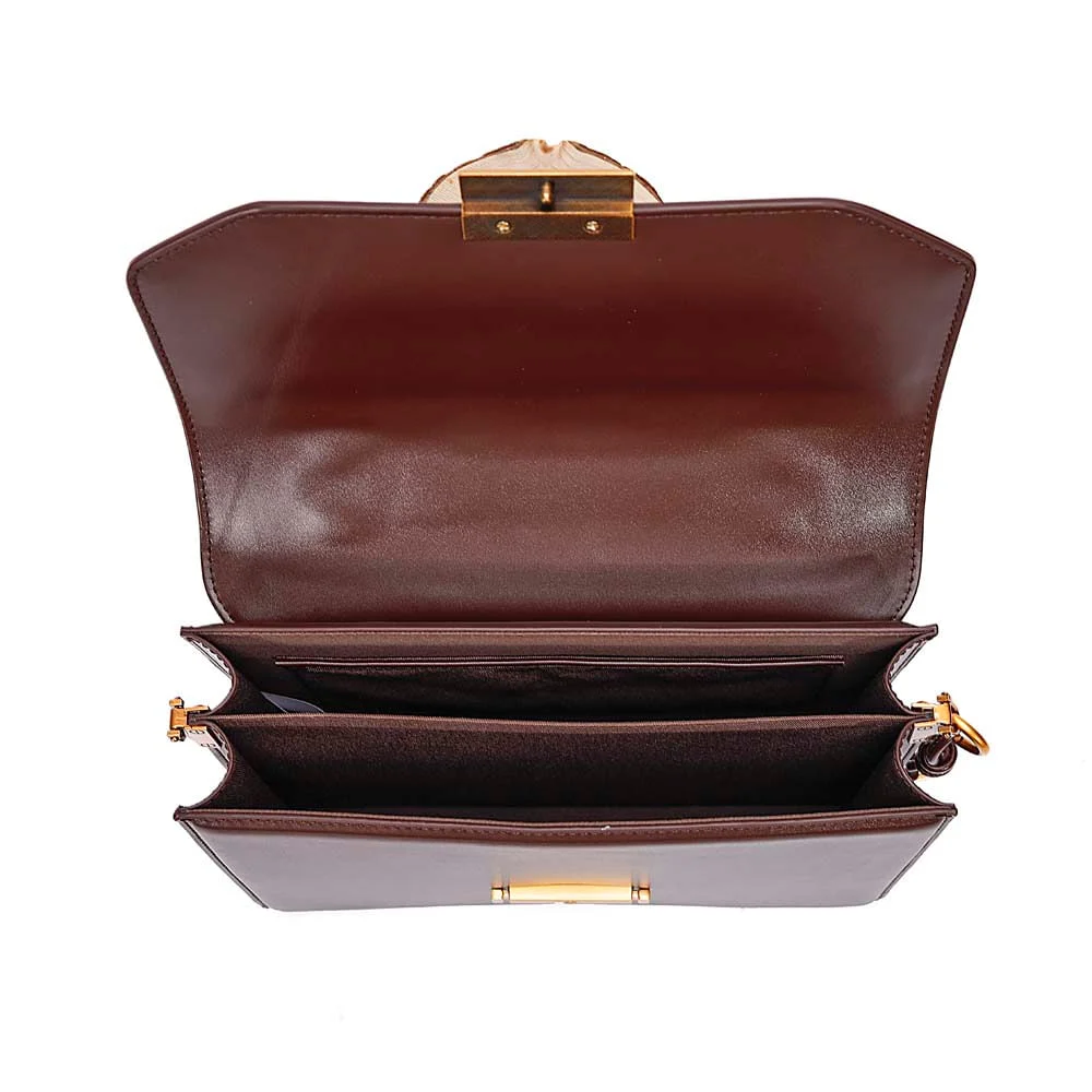 Bolsa Soft Marrom Dark Alça Transversal - vista 7 de 7