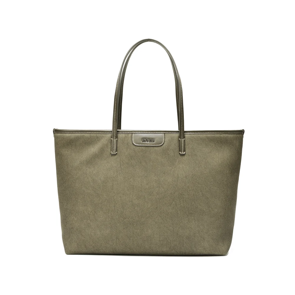 Bolsa Shopper Canvas Verde Army Alça De Ombro - vista 1 de 6