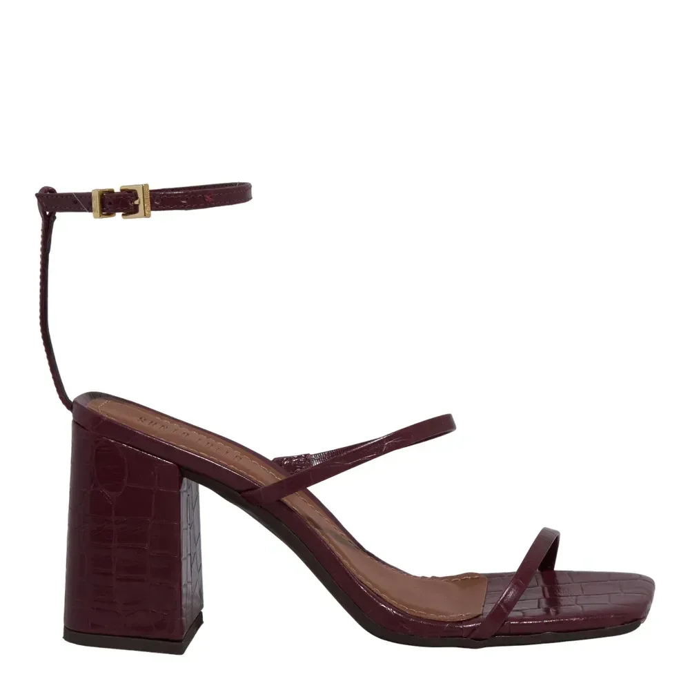 Sandália Croco Italiano Roxo Berry - vista 1 de 3