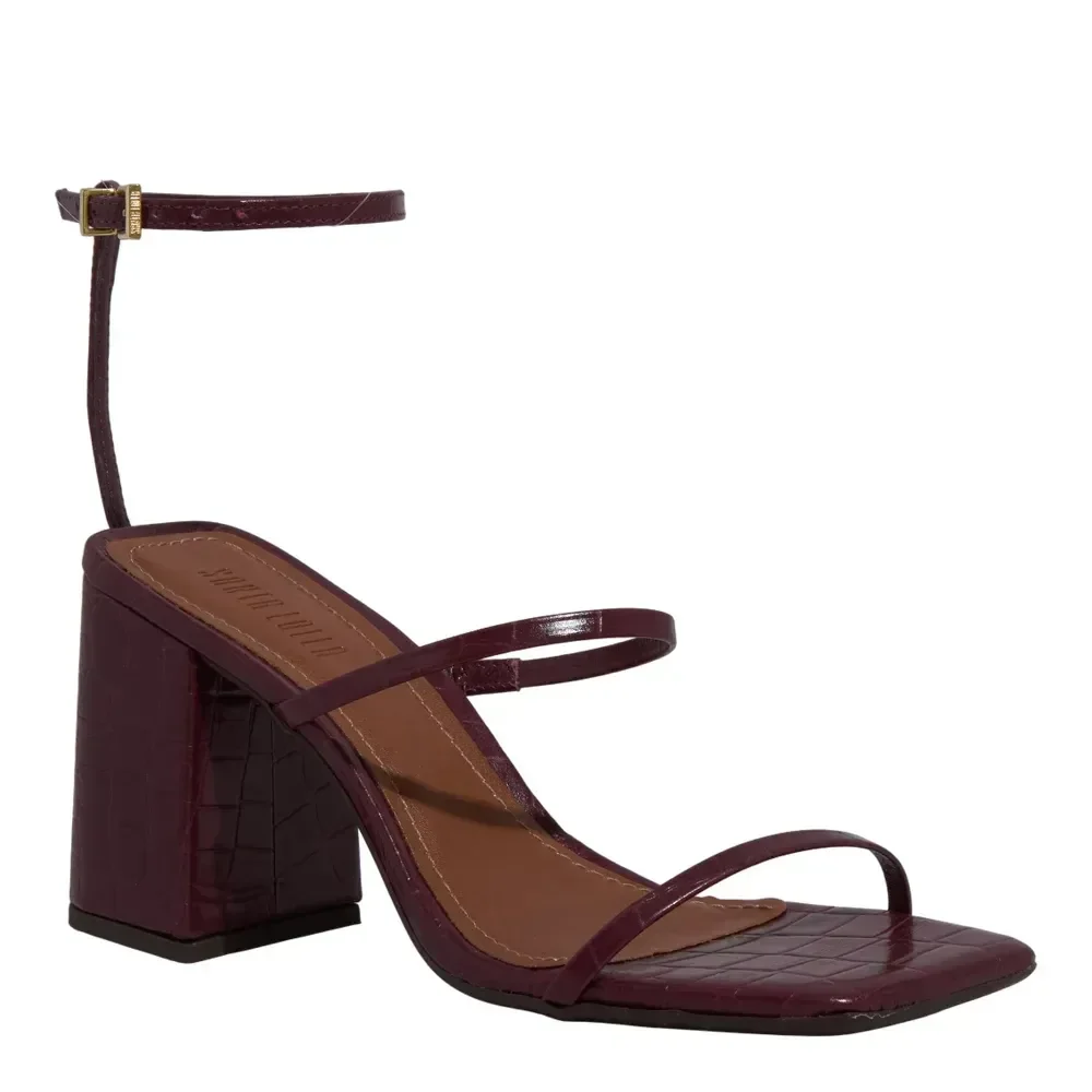 Sandália Croco Italiano Roxo Berry - vista 2 de 3