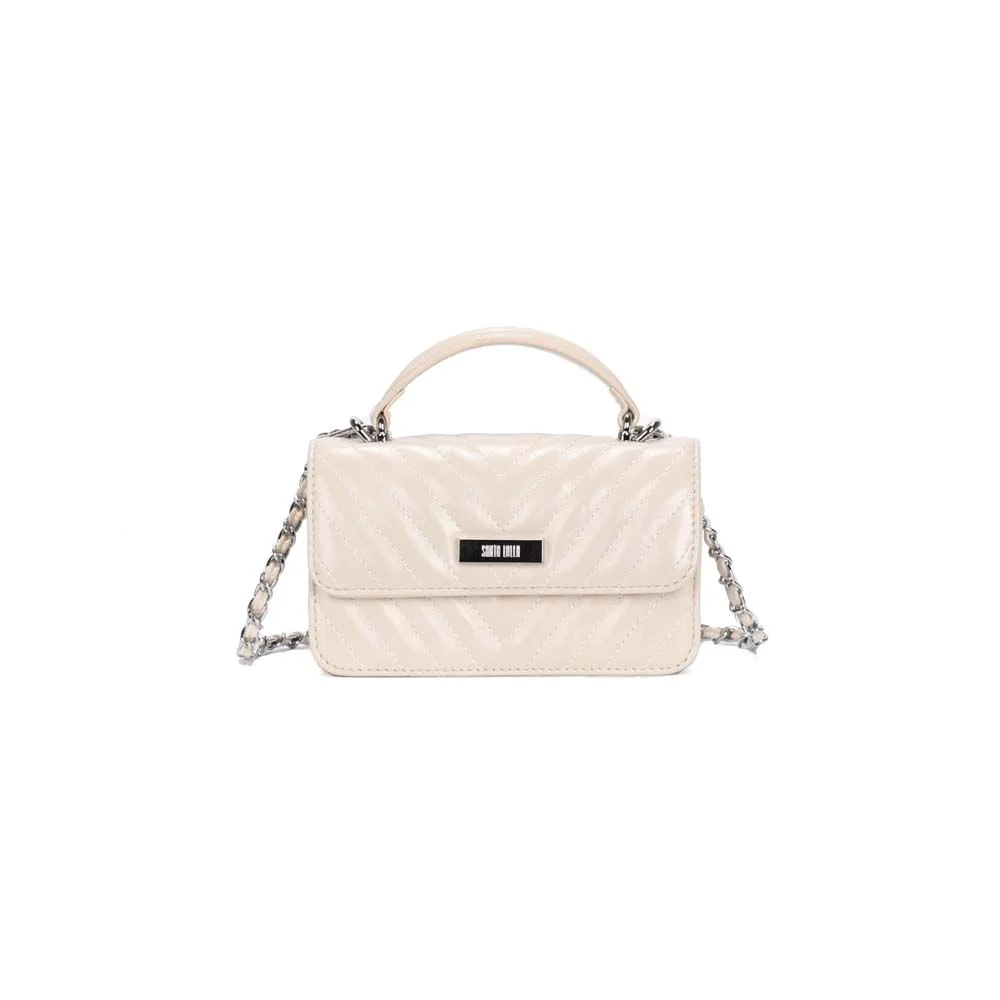 Bolsa Pequena Soft Marfim Alça Transversal - vista 1 de 3