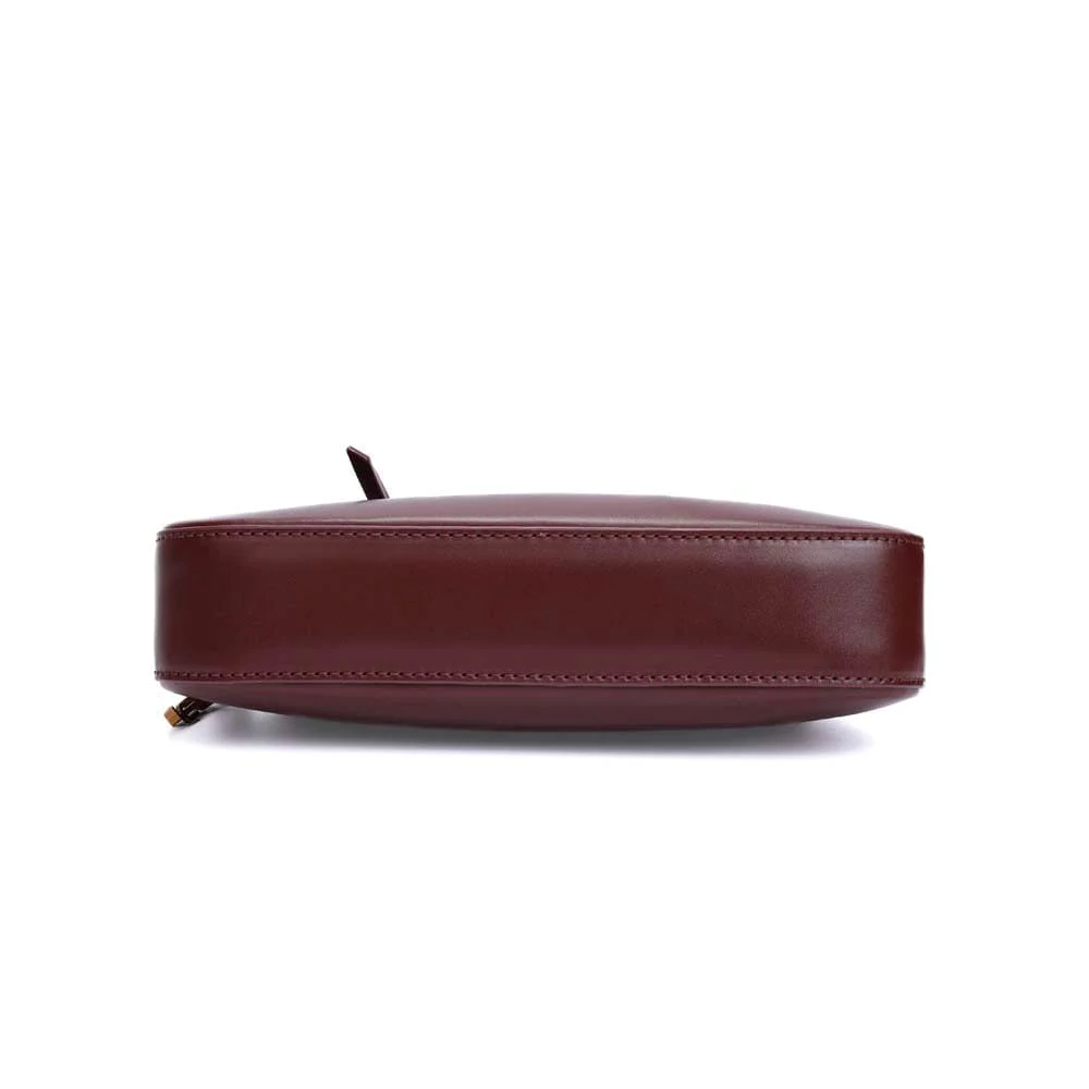 Bolsa Pequena Baguete Soft Roxo Berry Alça De Ombro Corrente - vista 6 de 7