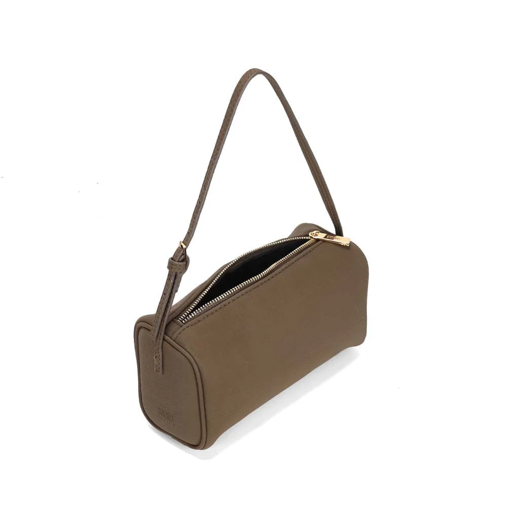 Bolsa Pequena Nobuck Verde Army Alça De Ombro - vista 3 de 3