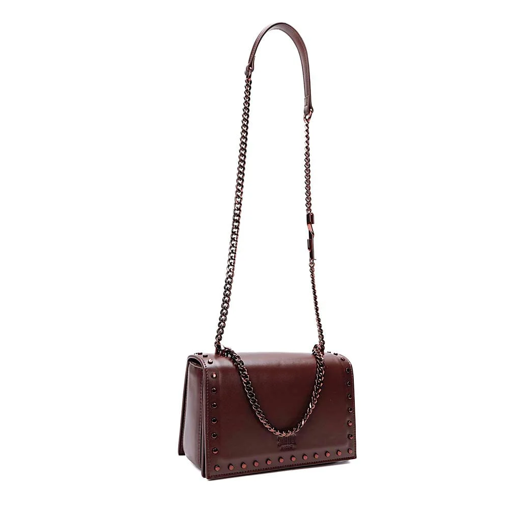 Bolsa Pequena Soft Marrom Dark Alça De Ombro Corrente - vista 2 de 7