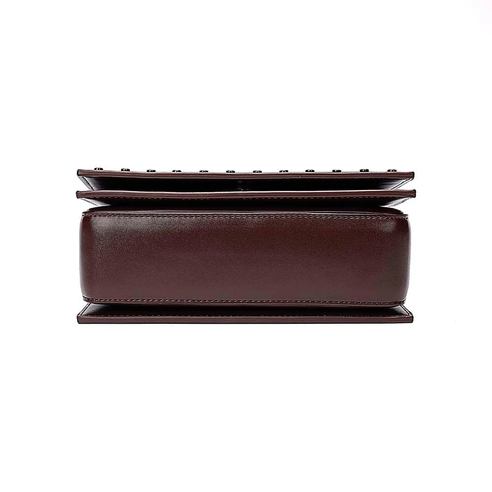 Bolsa Pequena Soft Marrom Dark Alça De Ombro Corrente - vista 6 de 7
