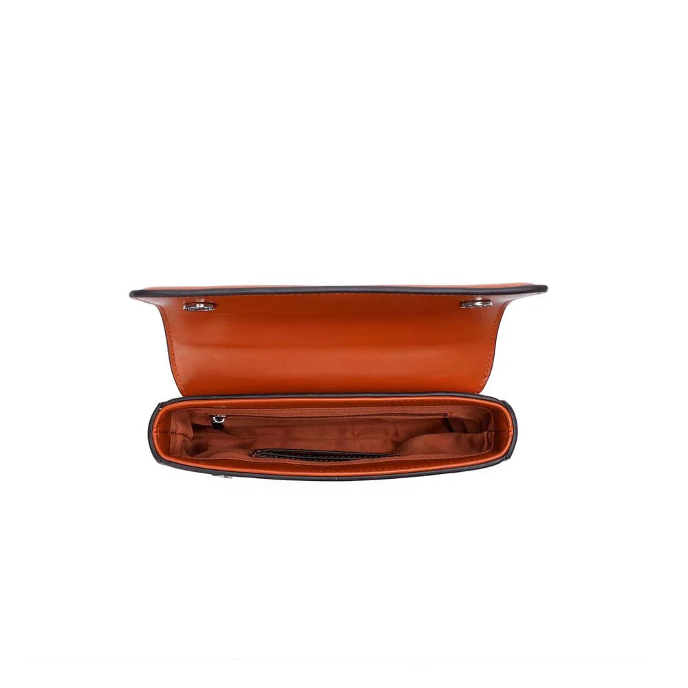 Bolsa Pequena Soft Caramelo Alça Transversal Corrente - vista 5 de 5