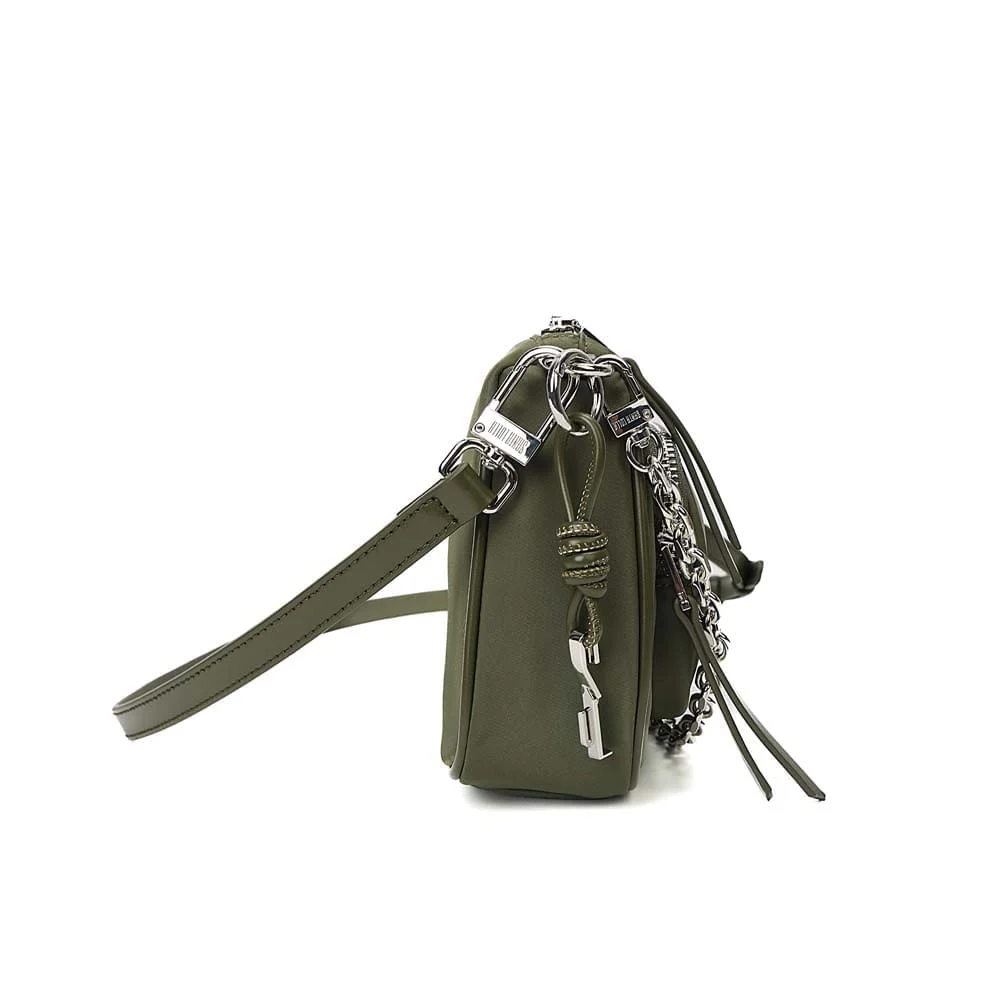 Bolsa Pequena Nylon Verde Army Alça Transversal - vista 4 de 7
