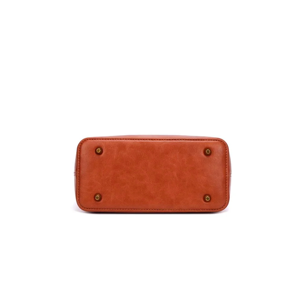 Bolsa Pequena Material Rustico Marrom Safari Alça Dupla - vista 4 de 7