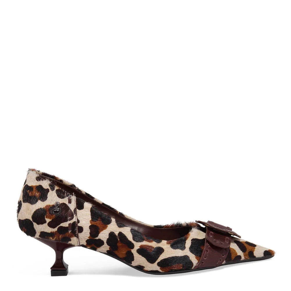 Scarpin Couro Pelo Salto Taça Animal Print Onça - vista 1 de 3