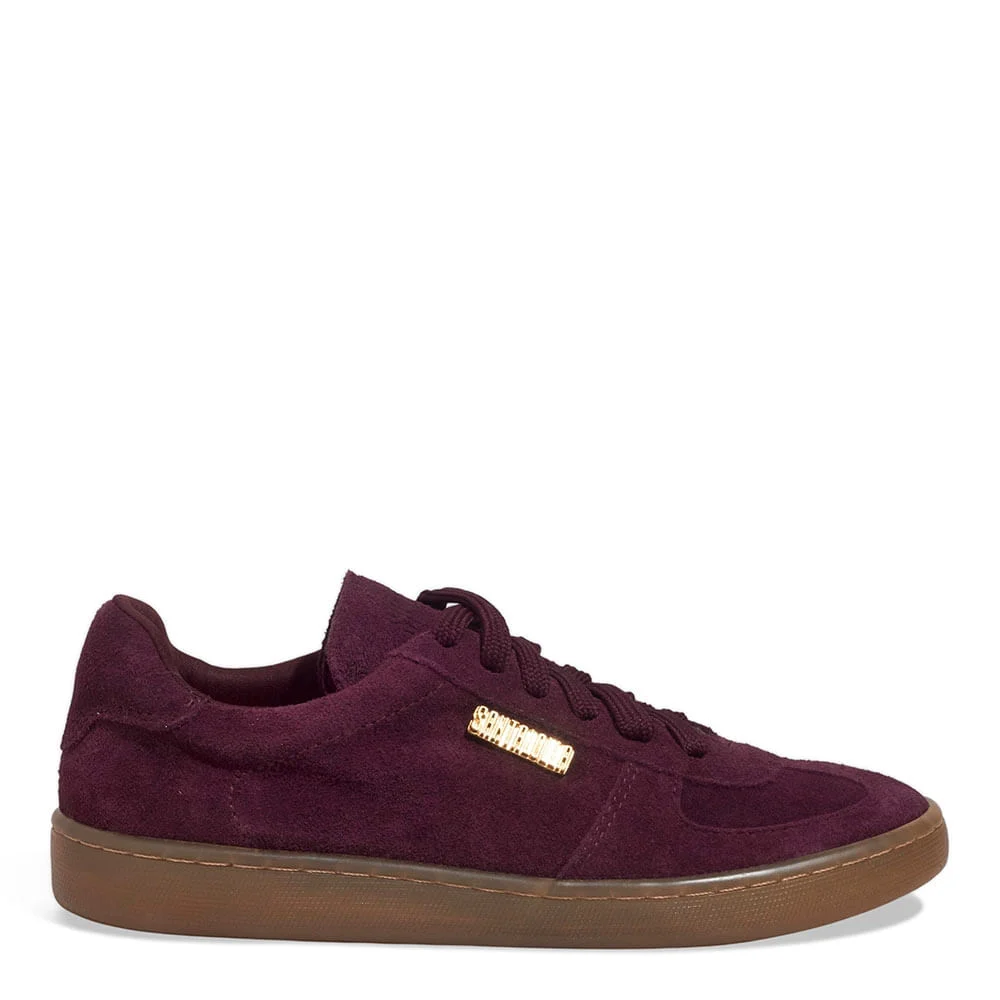 Tênis Couro Camurça Roxo Berry - vista 1 de 4