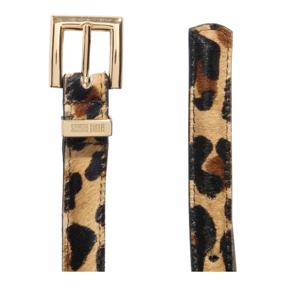 Cinto Couro Estampa Animal Print Onça - vista 2 de 2