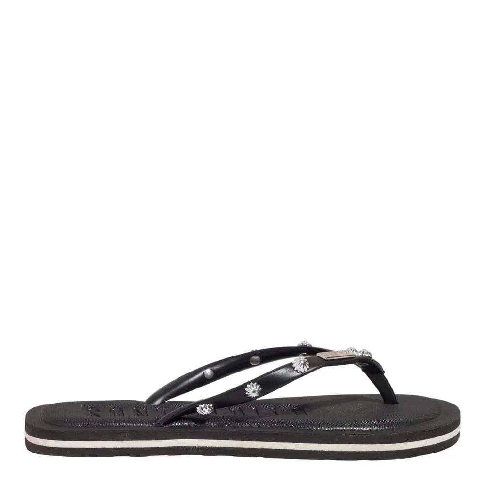 Chinelo Flip Flop Tecido Tachas Preto - vista 1 de 4