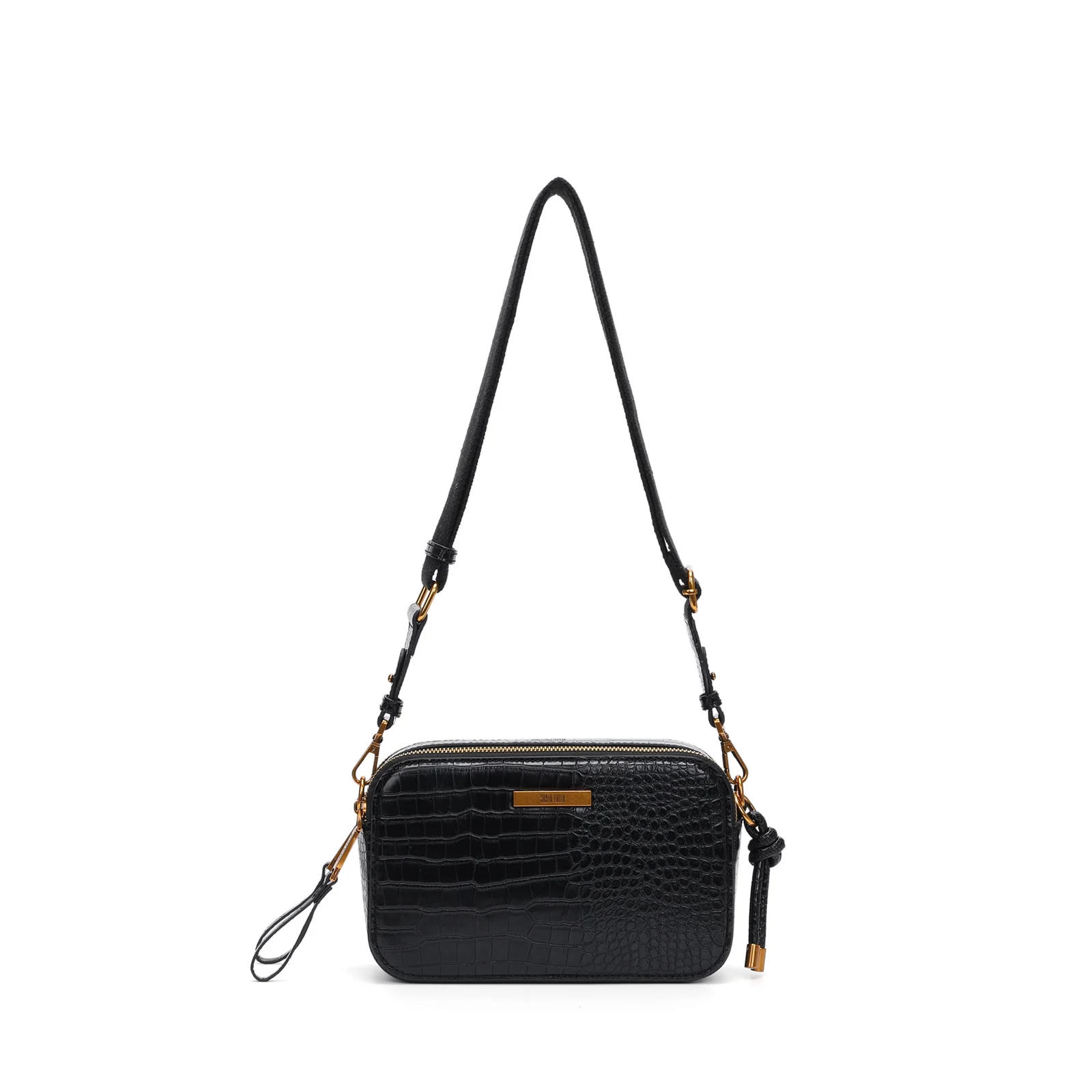 Bolsa Camera Bag Croco Preto Transversal - vista 1 de 5