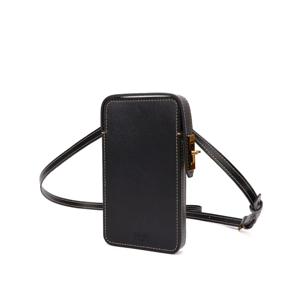 Bolsa Porta Celular Soft Preta Alça Transversal - vista 3 de 8