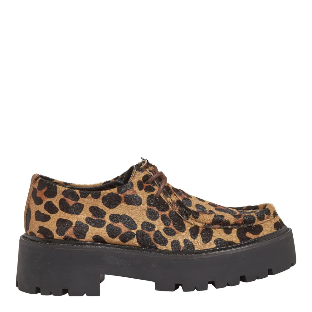 Mocassim Tratorado Couro Pelo Estampa Animal Print Onça - vista 1 de 3