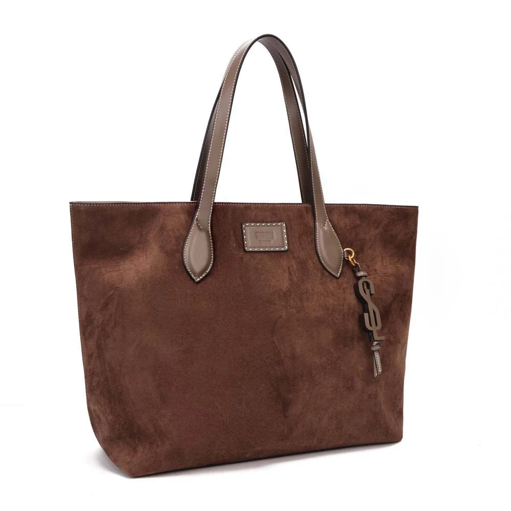 Bolsa Shopper Camurça Marrom - vista 2 de 7