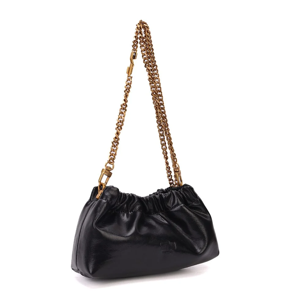 Bolsa Soft Preto Alça de Ombro Corrente - vista 2 de 7