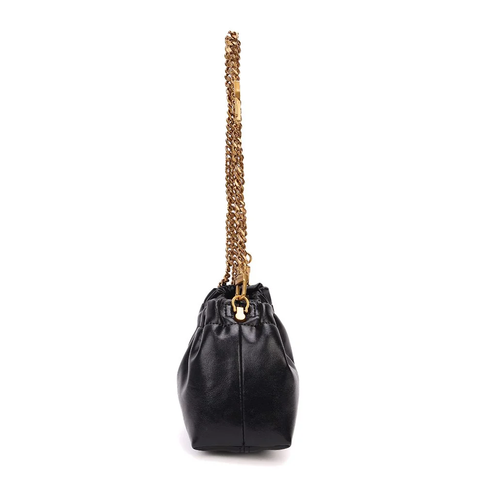 Bolsa Soft Preto Alça de Ombro Corrente - vista 5 de 7
