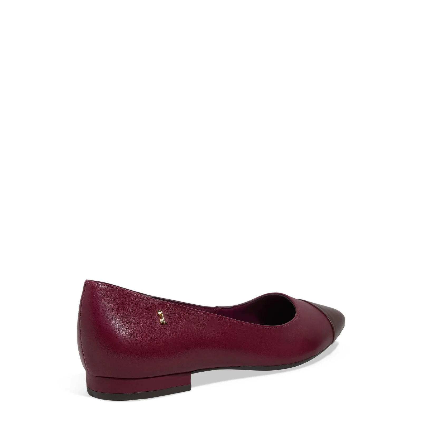 Sapatilha Couro Nobre Soft Bico Fino Roxo Beterraba - vista 3 de 5