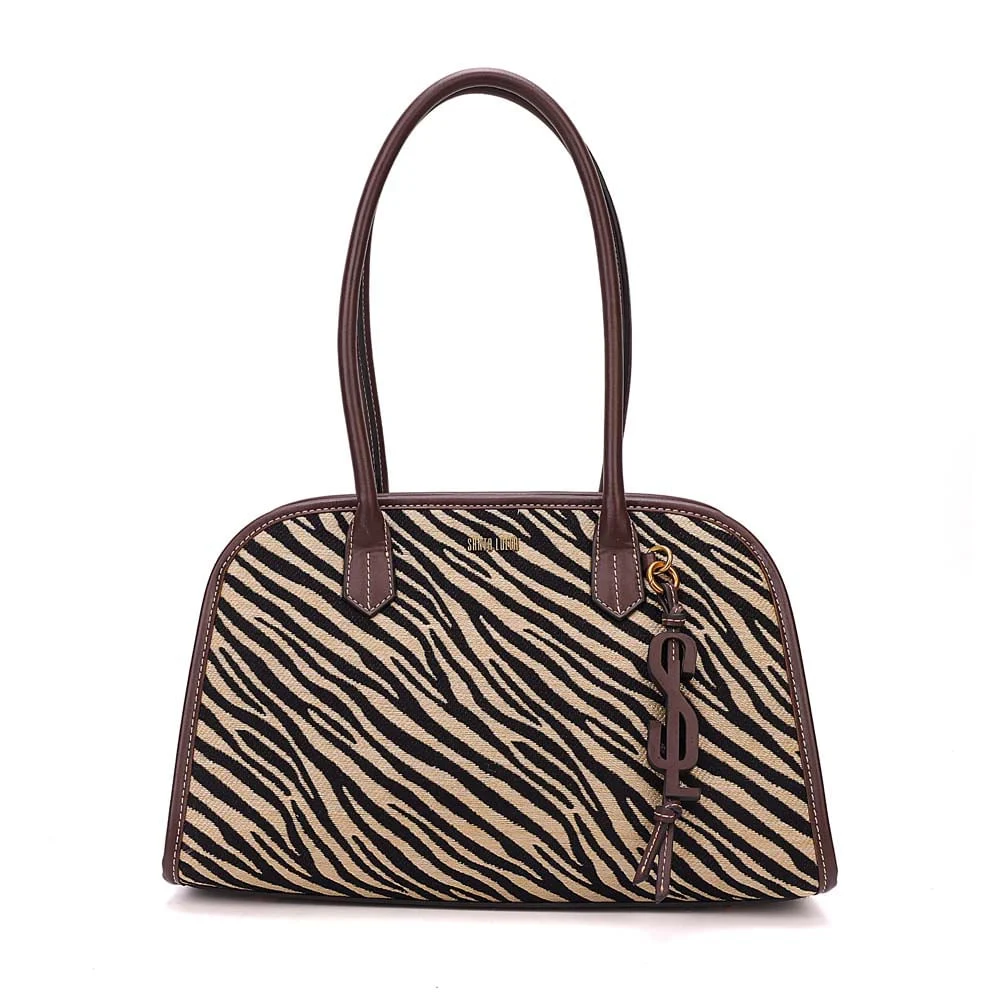 Bolsa Palha Animal Print Zebra Alça Longa - vista 4 de 10