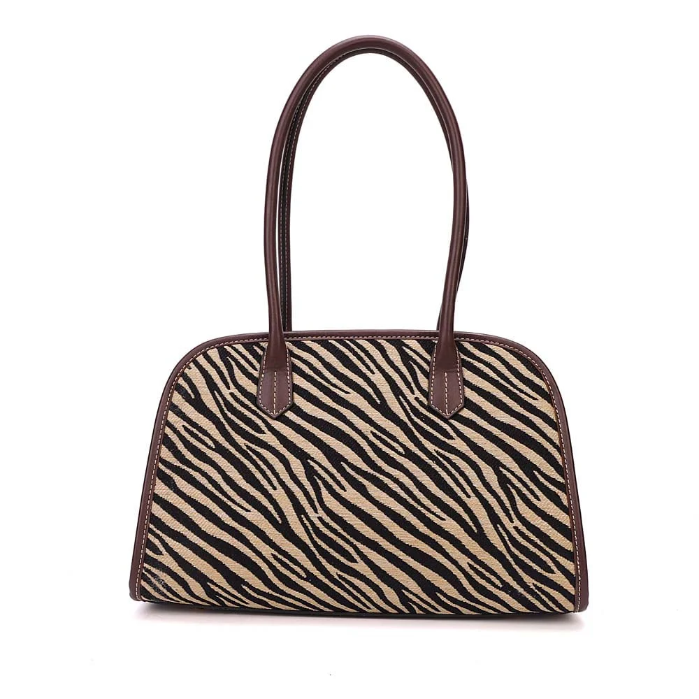 Bolsa Palha Animal Print Zebra Alça Longa - vista 8 de 10