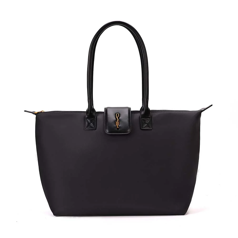 Bolsa Shopper Grande Nylon Preto Noir - vista 1 de 8