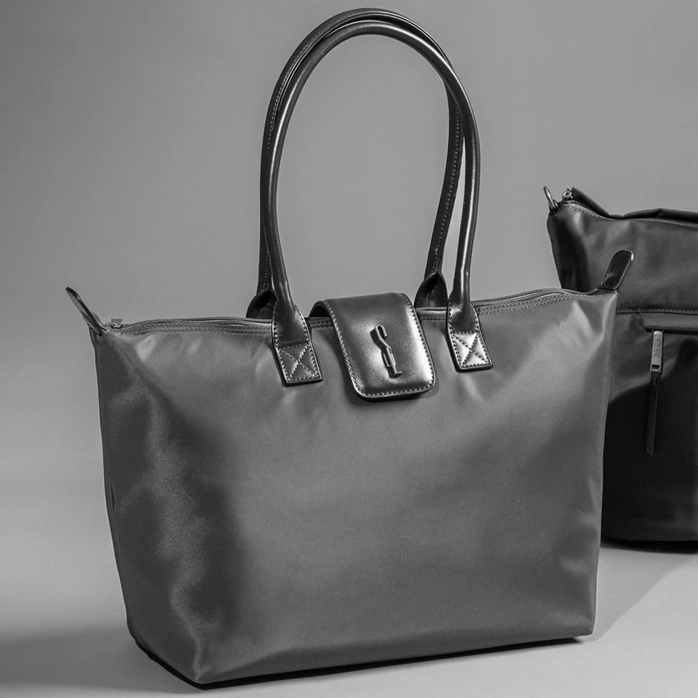Bolsa Shopper Grande Nylon Preto Noir - vista 2 de 8