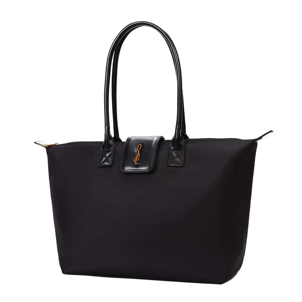 Bolsa Shopper Grande Nylon Preto Noir - vista 4 de 8
