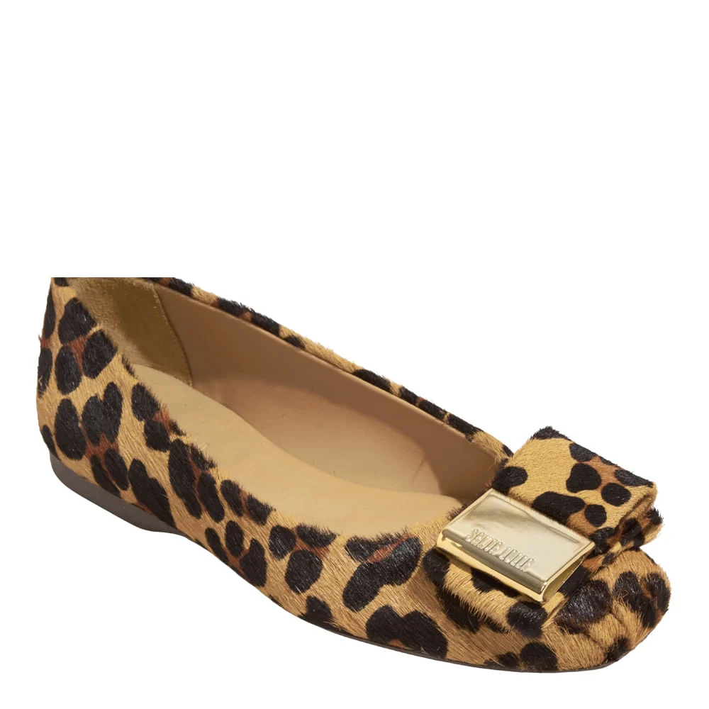 Sapatilha Couro Pelo Estampa Animal Print Onça - vista 5 de 6