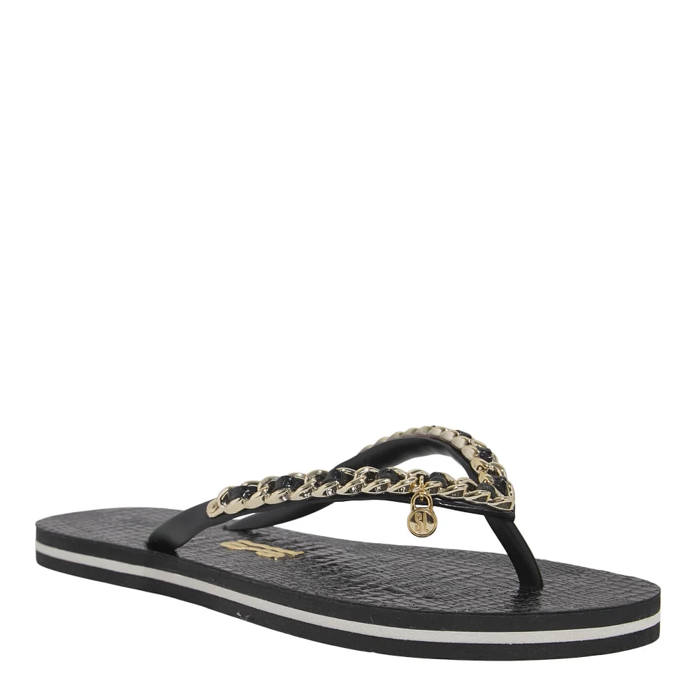 Chinelo Flip Flop Croco Corrente Preto - vista 1 de 5