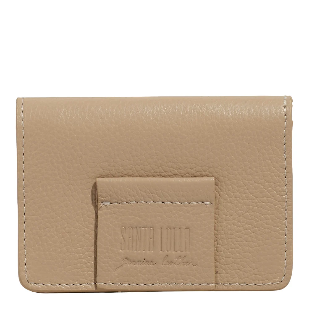 Carteira Couro Floater Bege Sand - vista 1 de 3