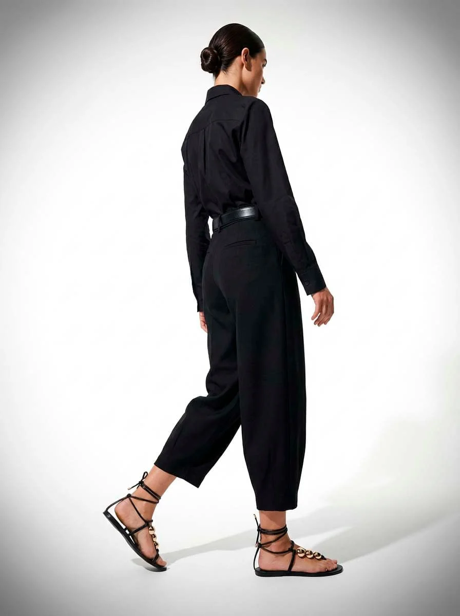 Rasteira Amarração Tachas Napa Soft Preto - vista 6 de 6