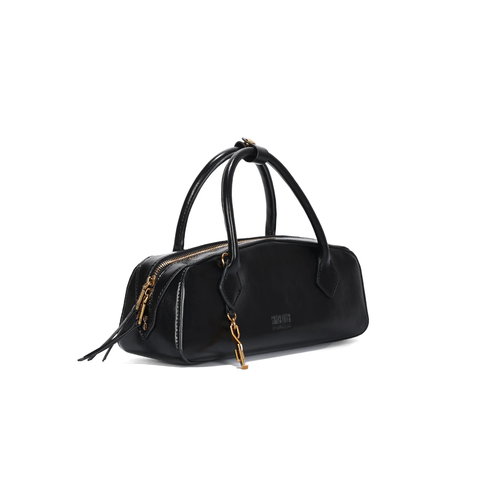 Bolsa Baguete Pequena Soft Preto Alça Dupla - vista 2 de 4
