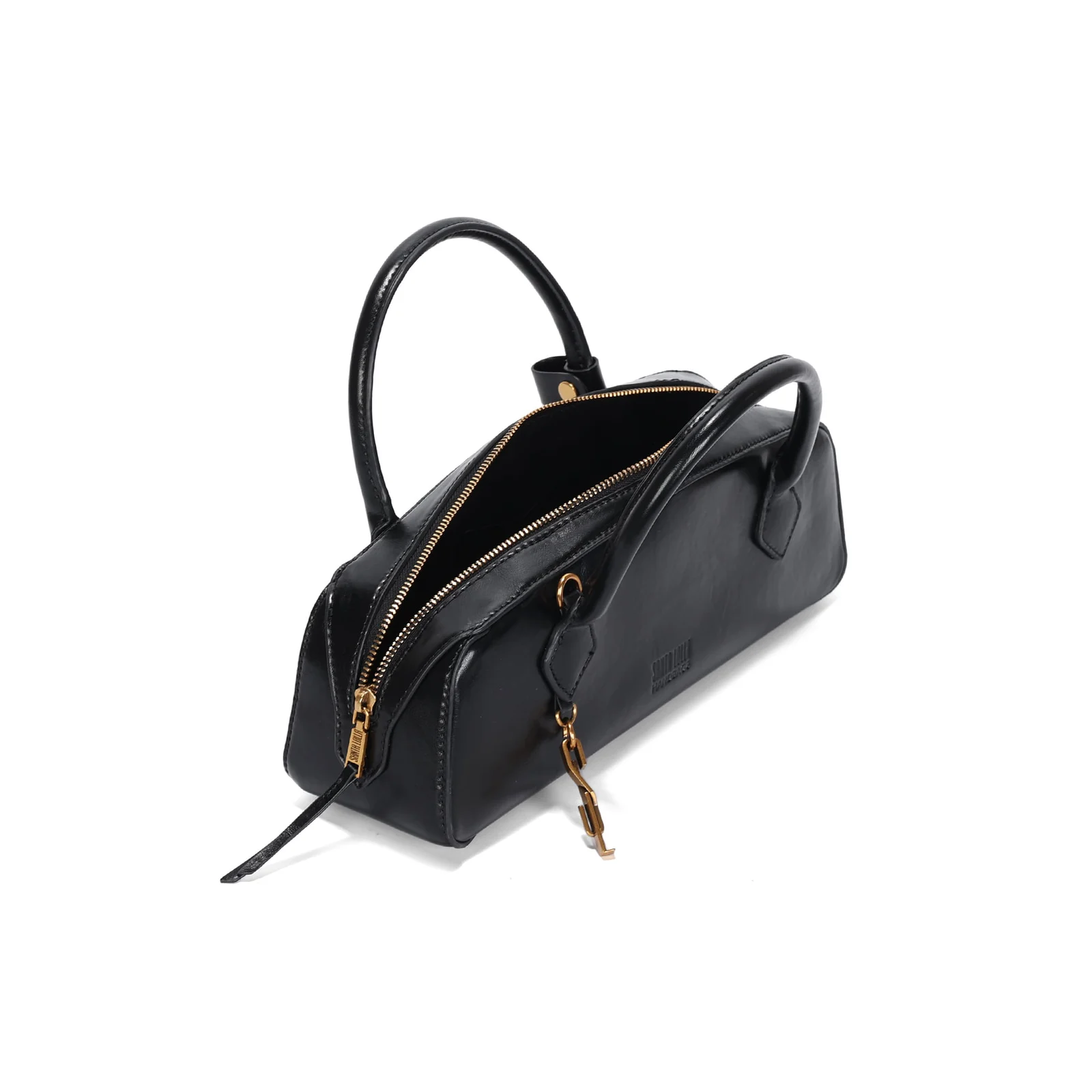 Bolsa Baguete Pequena Soft Preto Alça Dupla - vista 3 de 4