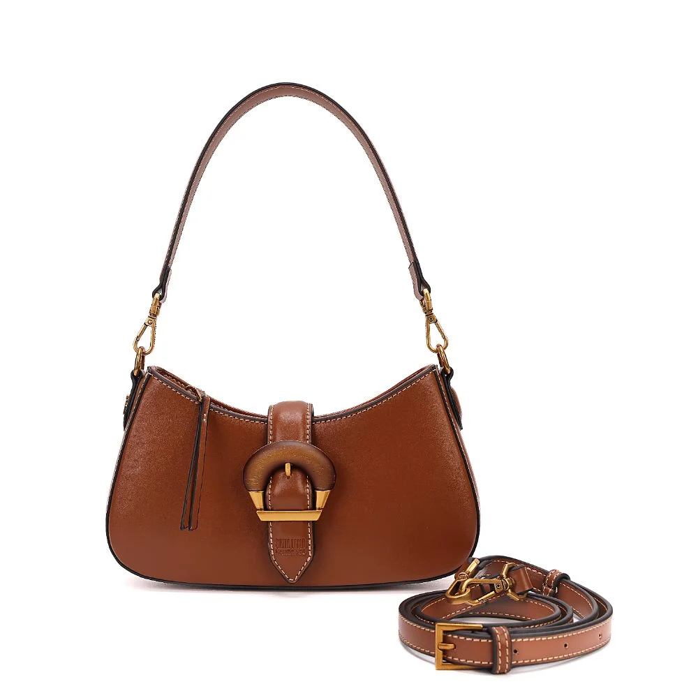 Bolsa Pequena Soft Marrom Safari Alça de Ombro - vista 2 de 8