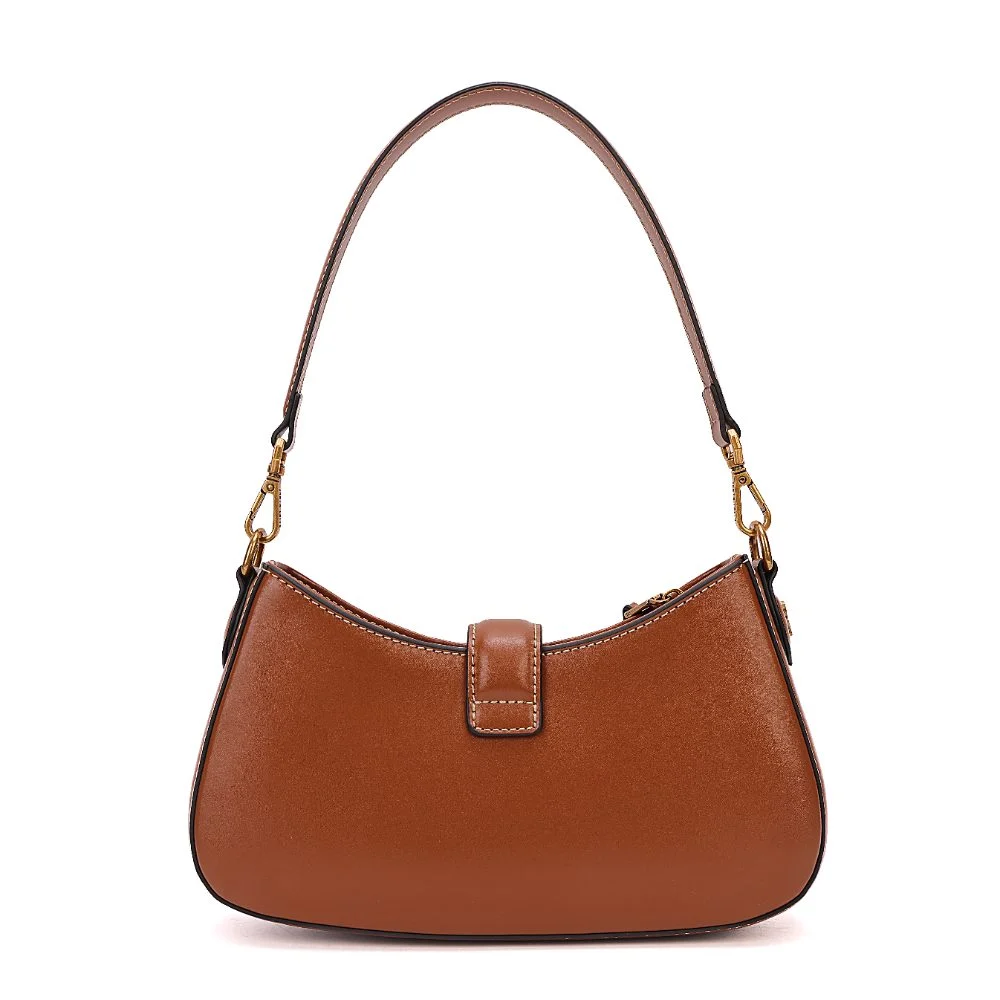 Bolsa Pequena Soft Marrom Safari Alça de Ombro - vista 6 de 8