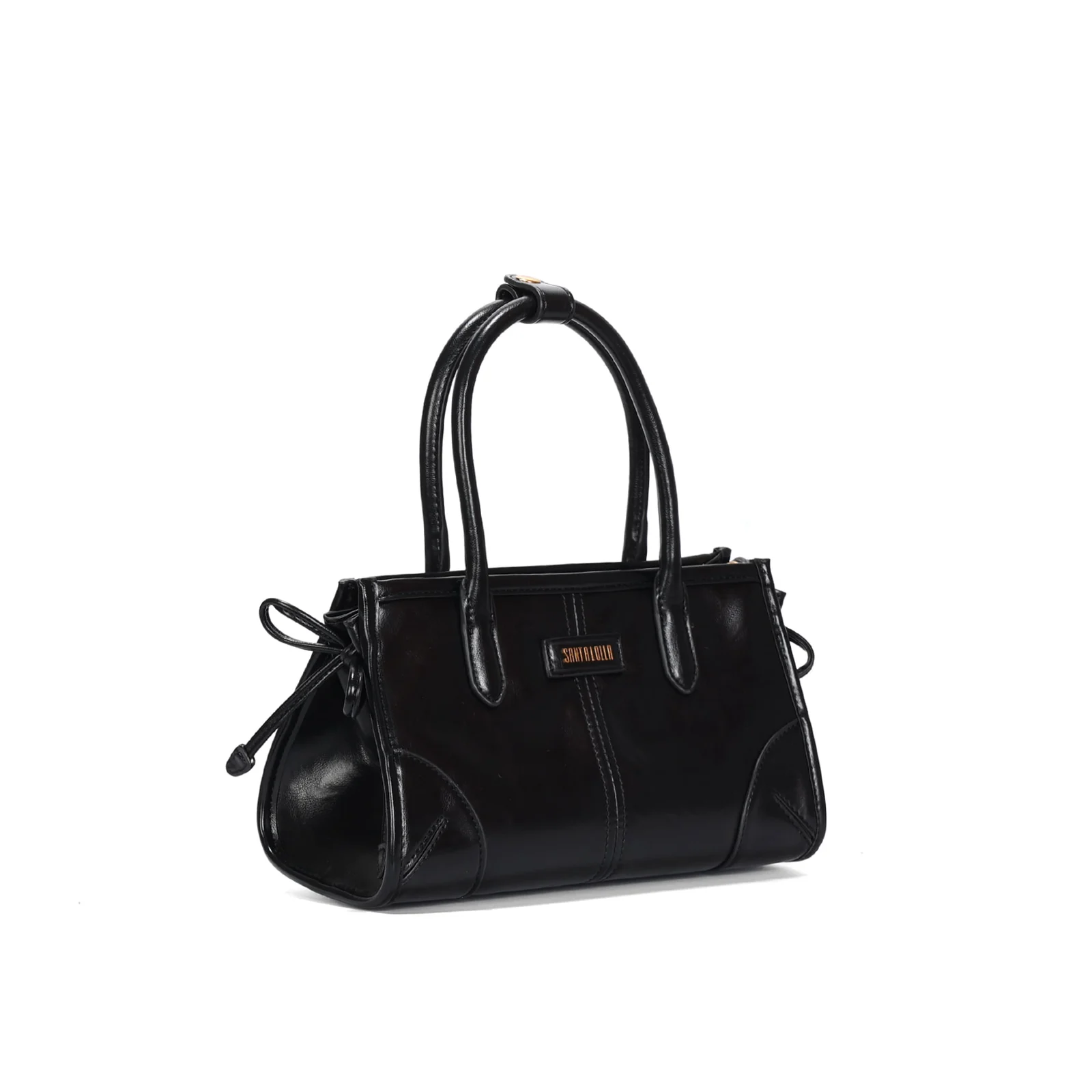 Bolsa Pequena Soft Preto Alça Dupla - vista 2 de 3