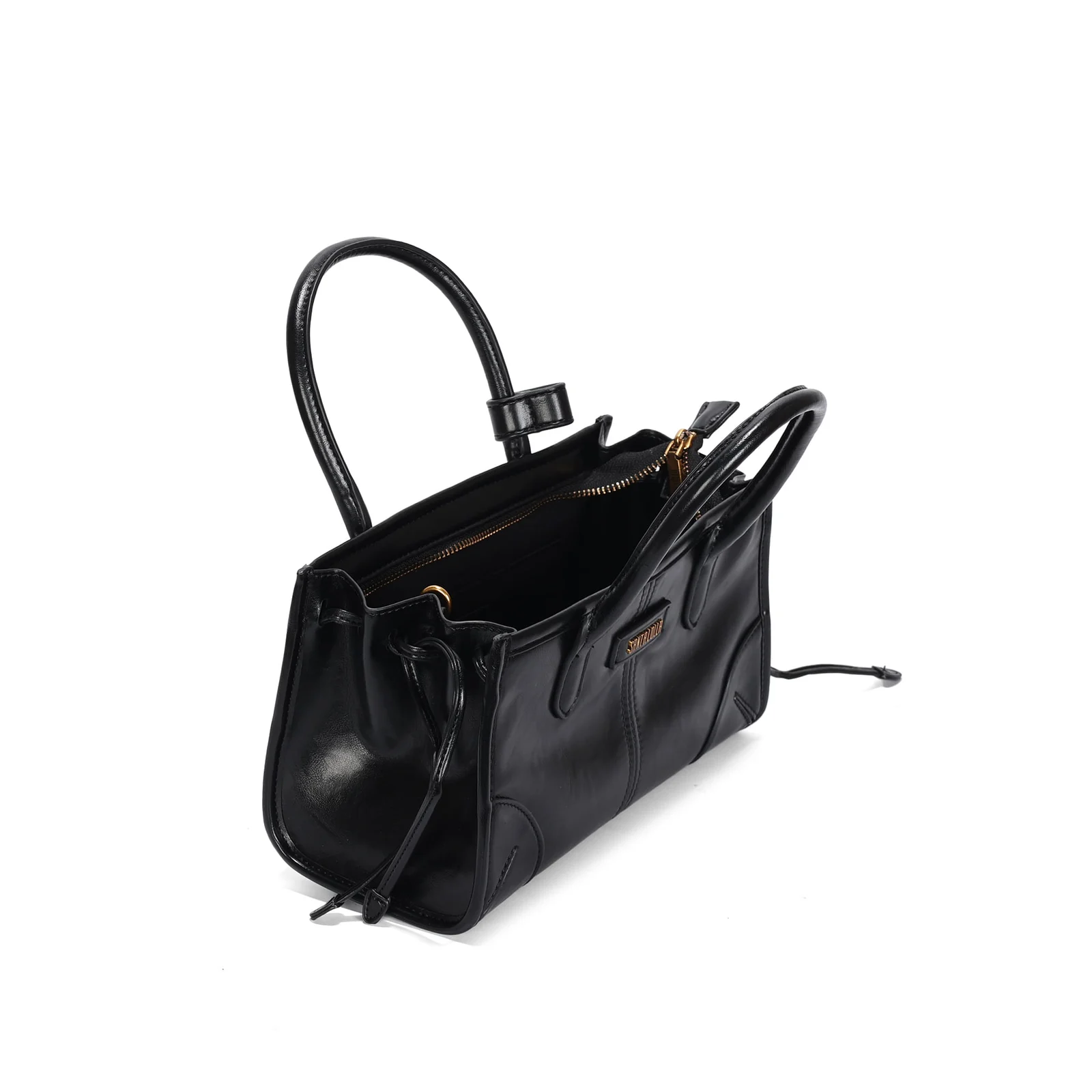 Bolsa Pequena Soft Preto Alça Dupla - vista 3 de 3