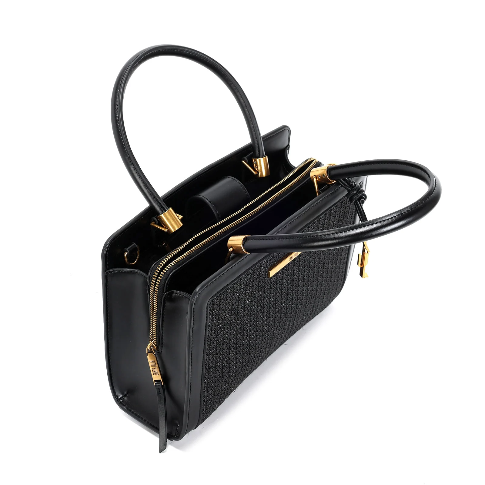 Bolsa G Tramado Preto - vista 3 de 3
